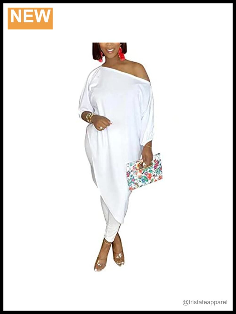 MESLIMA Women's 2 Piece Off Shoulder Top & Skinny Pant Set Loose Fit Stretchy